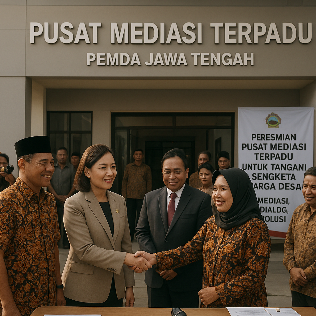 Pemda Jawa Tengah Resmikan Pusat Mediasi Terpadu untuk Tangani Sengketa Warga Antar Desa
