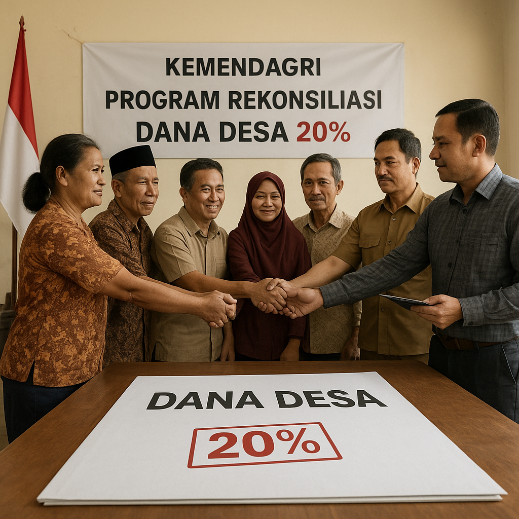 Kebijakan Baru Kemendagri: Dana Desa Wajib Alokasikan 20% untuk Program Rekonsiliasi