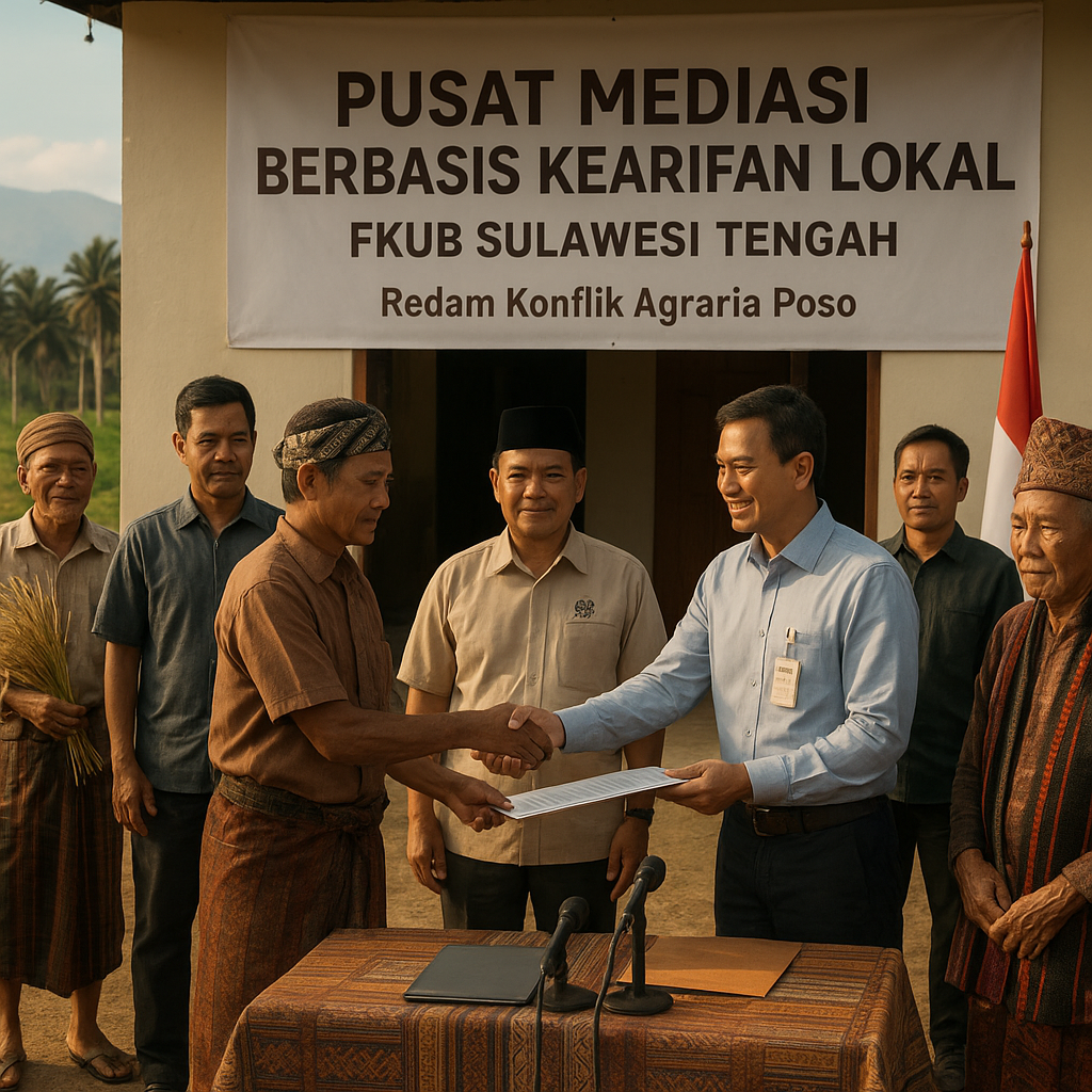 FKUB Sulawesi Tengah Resmikan Pusat Mediasi Berbasis Kearifan Lokal untuk Redam Konflik Agraria