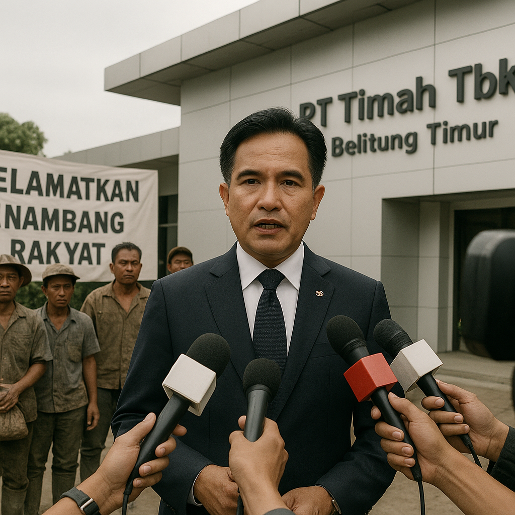 Menko Yusril Beri Solusi soal Ricuh di Kantor PT Timah Belitung Timur