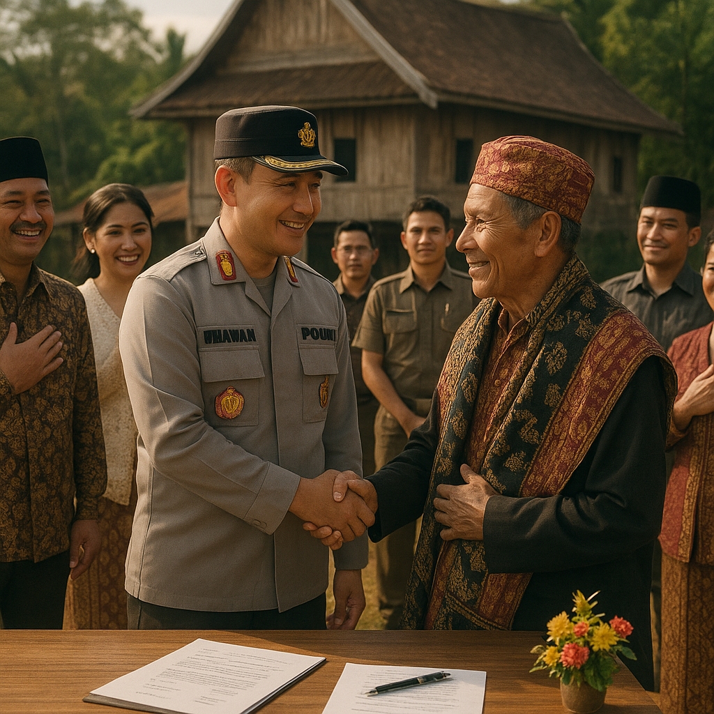 Problem Solving Polisi Akhiri Sengketa Lahan 40 Tahun di Lima Puluh Kota Secara Kekeluargaan