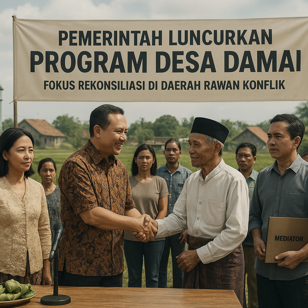 Pemerintah Luncurkan Program Desa Damai, Fokus Rekonsiliasi di Daerah Rawan Konflik Horizontal