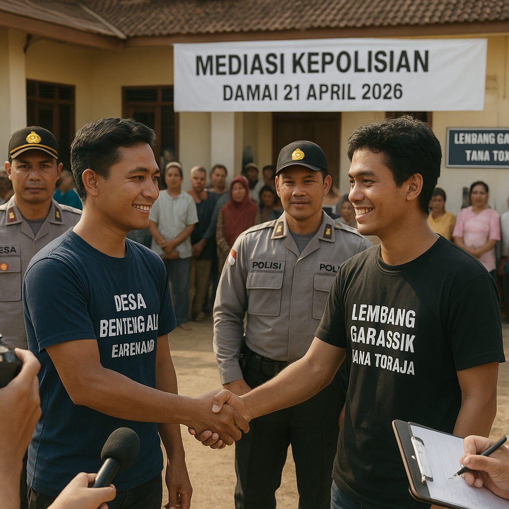 Polisi Berhasil Mediasi Perkelahian Antar Pemuda Enrekang dan Tana Toraja, Kedua Pihak Sepakat Damai