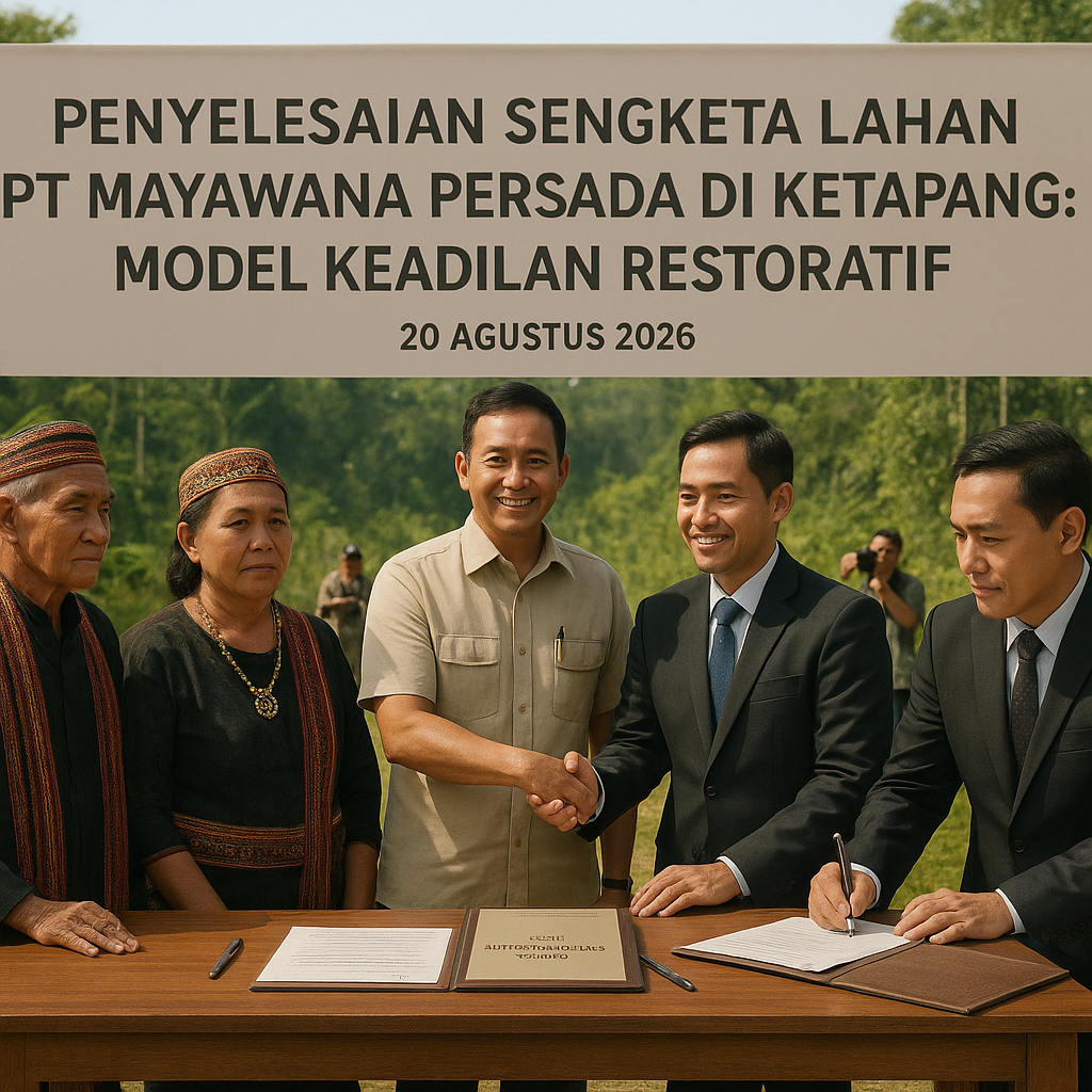 Penyelesaian Sengketa Lahan PT Mayawana Persada di Ketapang: Model Keadilan Restoratif untuk Konflik Agraria