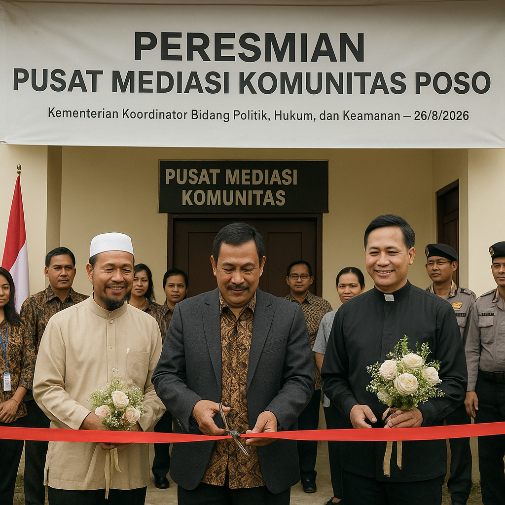 Pemerintah Resmikan Pusat Mediasi Komunitas di Poso untuk Redam Konflik Horizontal