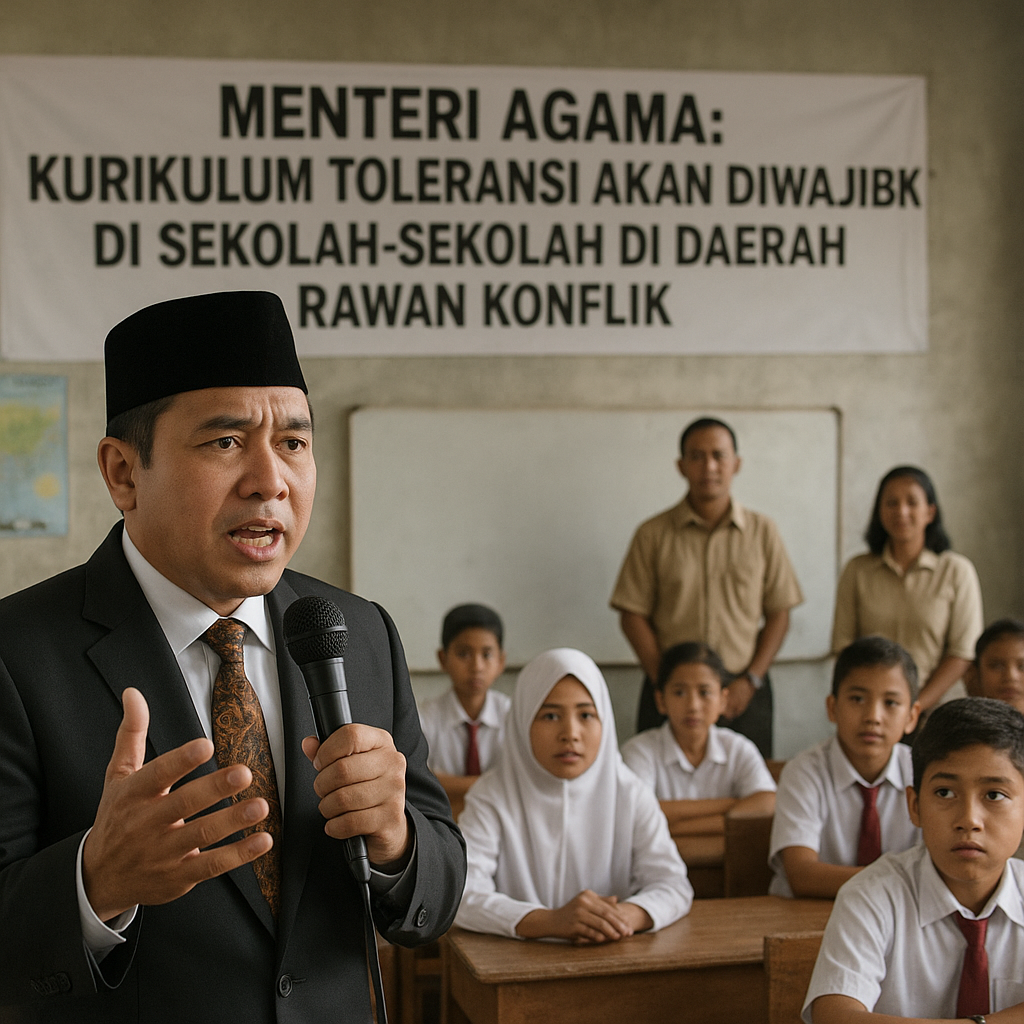 Menteri Agama: Kurikulum Toleransi Akan Diwajibkan di Sekolah-sekolah di Daerah Rawan Konflik