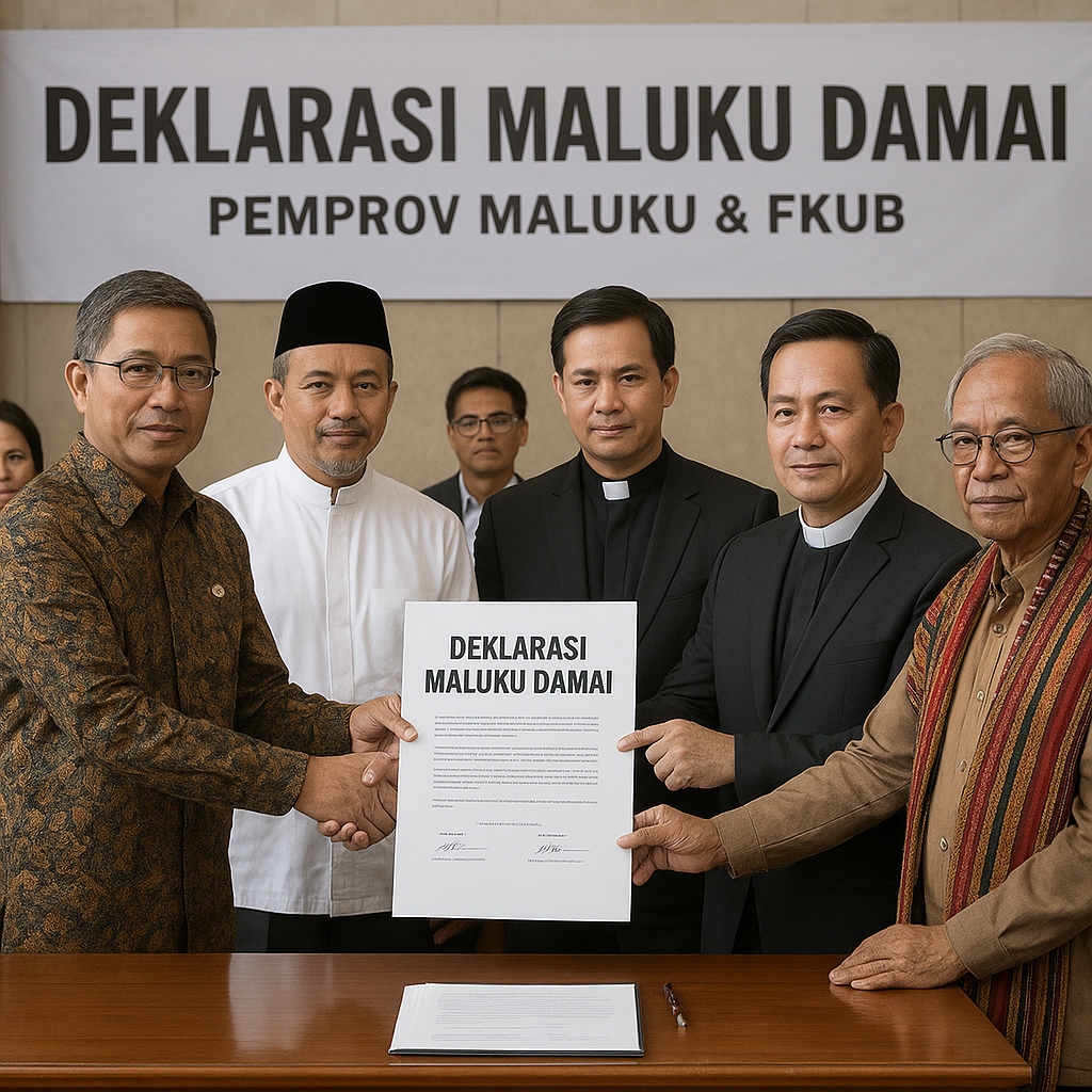 Pemprov Maluku dan Tokoh Agama Sepakati Deklarasi Maluku Damai untuk Perkuat Rukun Umat