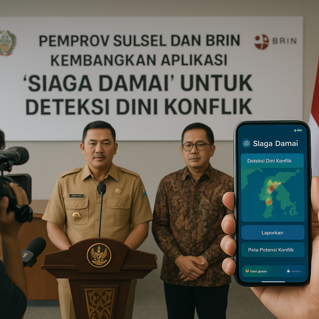 Pemprov Sulsel dan BRIN Kembangkan Aplikasi 'Siaga Damai' untuk Deteksi Dini Konflik Horizontal