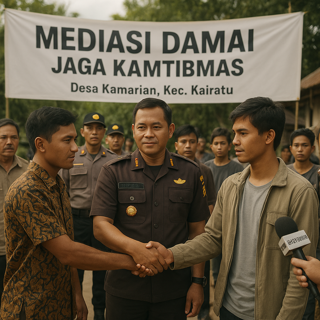 Wakapolres SBB Pimpin Mediasi Damai Pasca Bentrok Warga di Kairatu, Semua Pihak Sepakat Jaga Kamtibmas