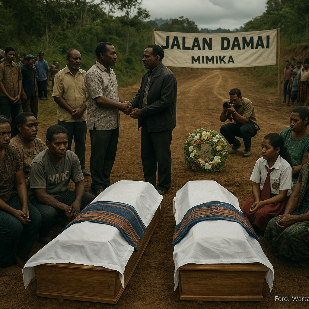 Jenazah Dua Pelajar Korban Konflik Dimakamkan, Kelompok Newegalen Buka Jalan Damai di Mimika