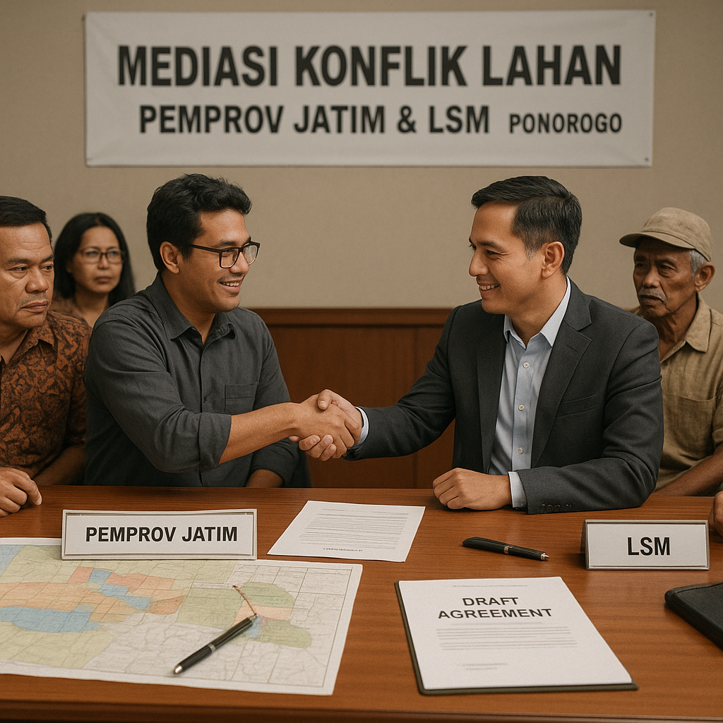Pemprov Jatim Gandeng LSM Lakukan Mediasi Konflik Lahan di Ponorogo