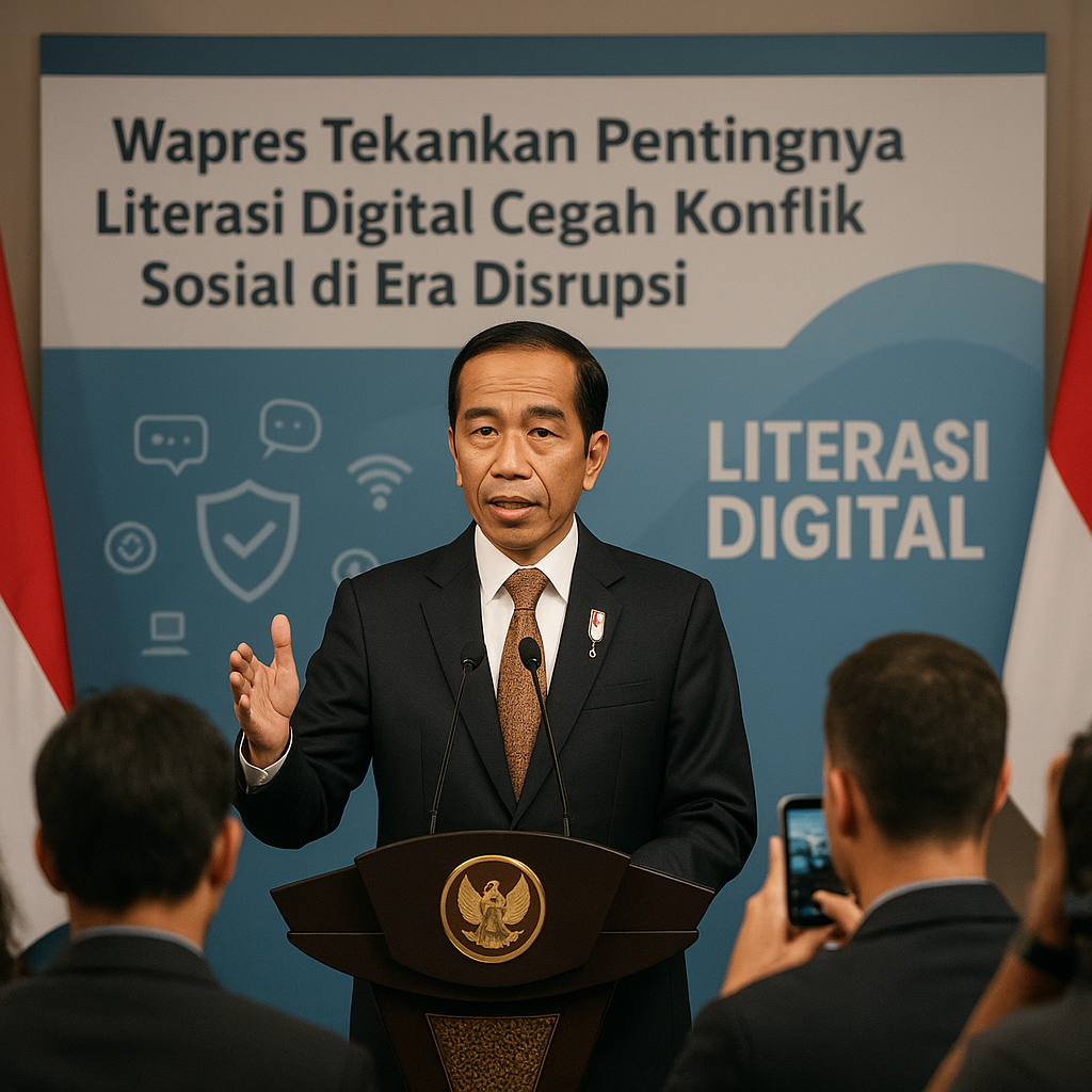 Wapres Tekankan Pentingnya Literasi Digital Cegah Konflik Sosial di Era Disrupsi