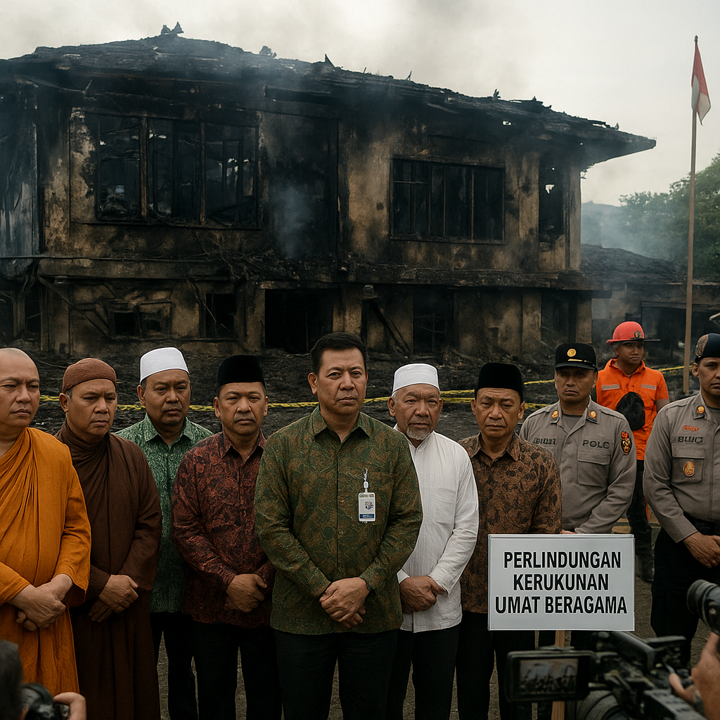 Kemenag Riau Kecam Pembakaran Vihara, Tekankan Perlindungan Kerukunan Umat Beragama