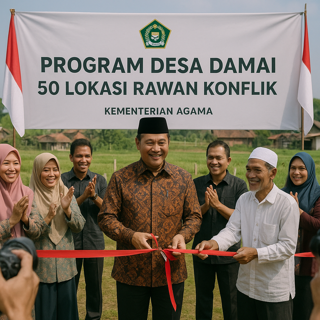 Menteri Agama Resmikan Program Desa Damai di 50 Lokasi Rawan Konflik