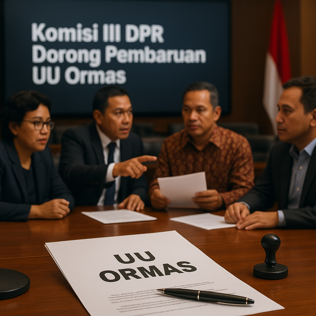 Komisi III DPR Dorong Pembaruan UU Ormas sebagai Instrumen Pencegahan Konflik Horizontal