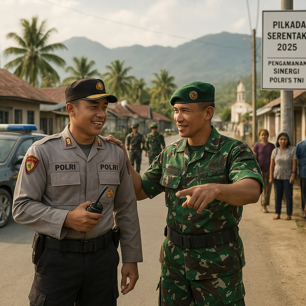 Polri dan TNI Perkuat Sinergi Pengamanan Pilkada Serentak di Maluku untuk Cegah Konflik