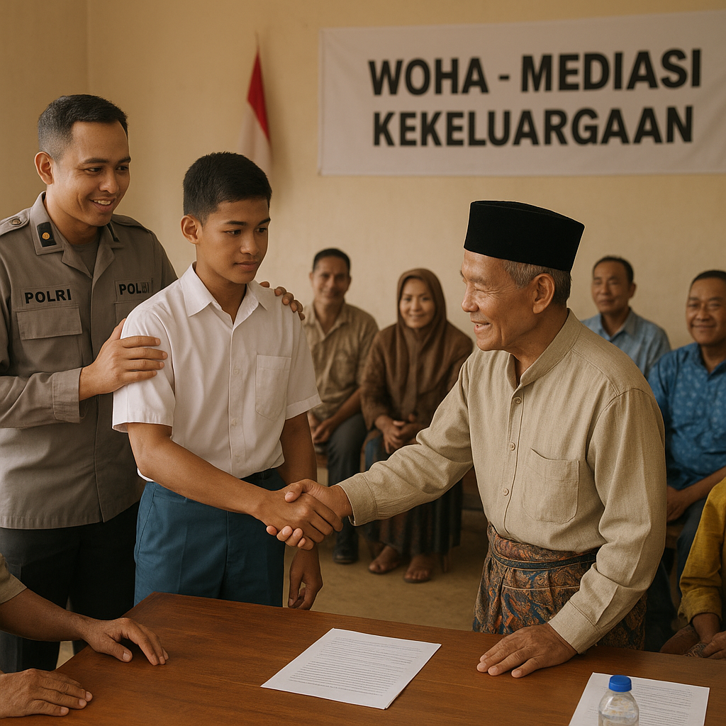 Pasca Tawuran Pelajar, TNI-Polri dan Tokoh Masyarakat Woha Sepakati Penyelesaian Kekeluargaan