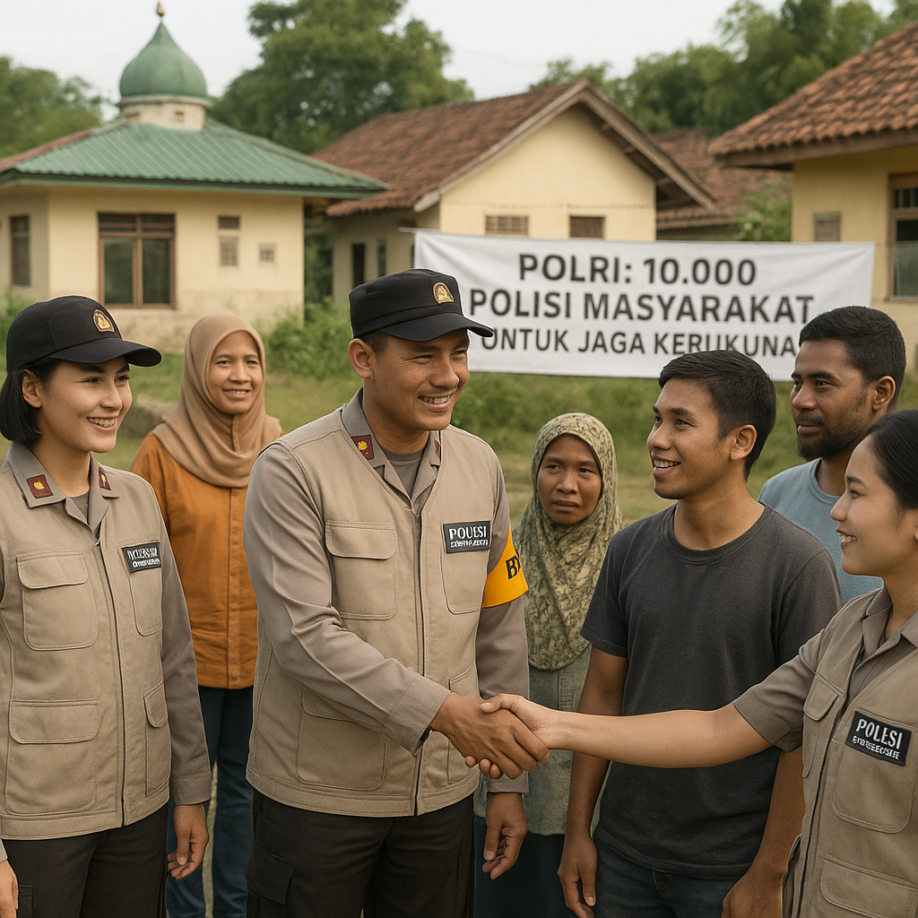 Polri Angkat 10.000 Polisi Masyarakat untuk Jaga Kerukunan di Daerah Rawan