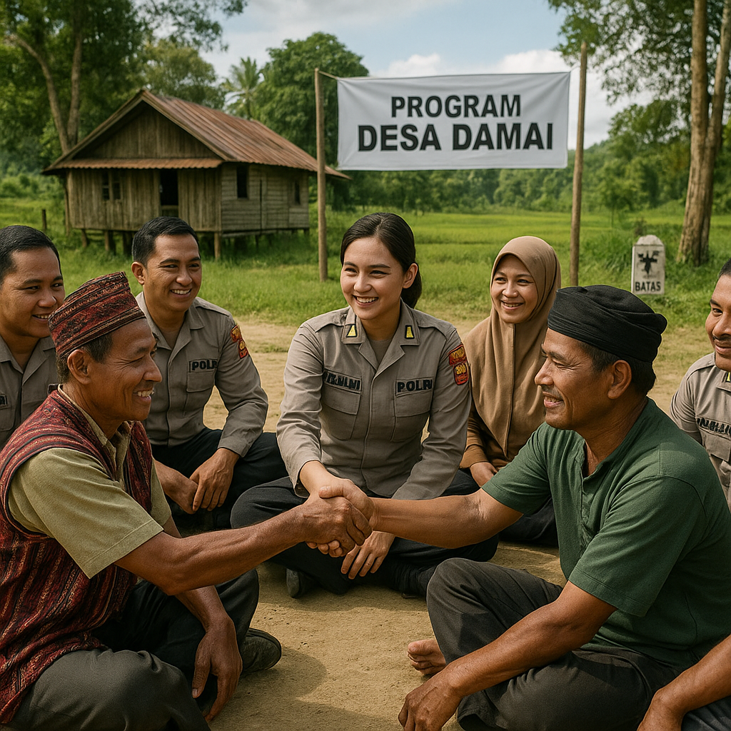 Polri Gagas Program Desa Damai untuk Cegah Konflik Horizontal di Perbatasan