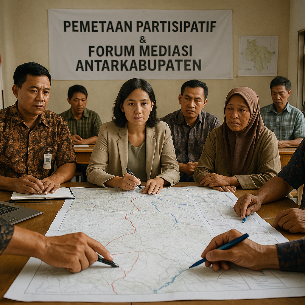 Meredam Potensi Konflik Batas Wilayah Desa: Inisiasi Pemetaan Partisipatif dan Forum Mediasi Antarkabupaten