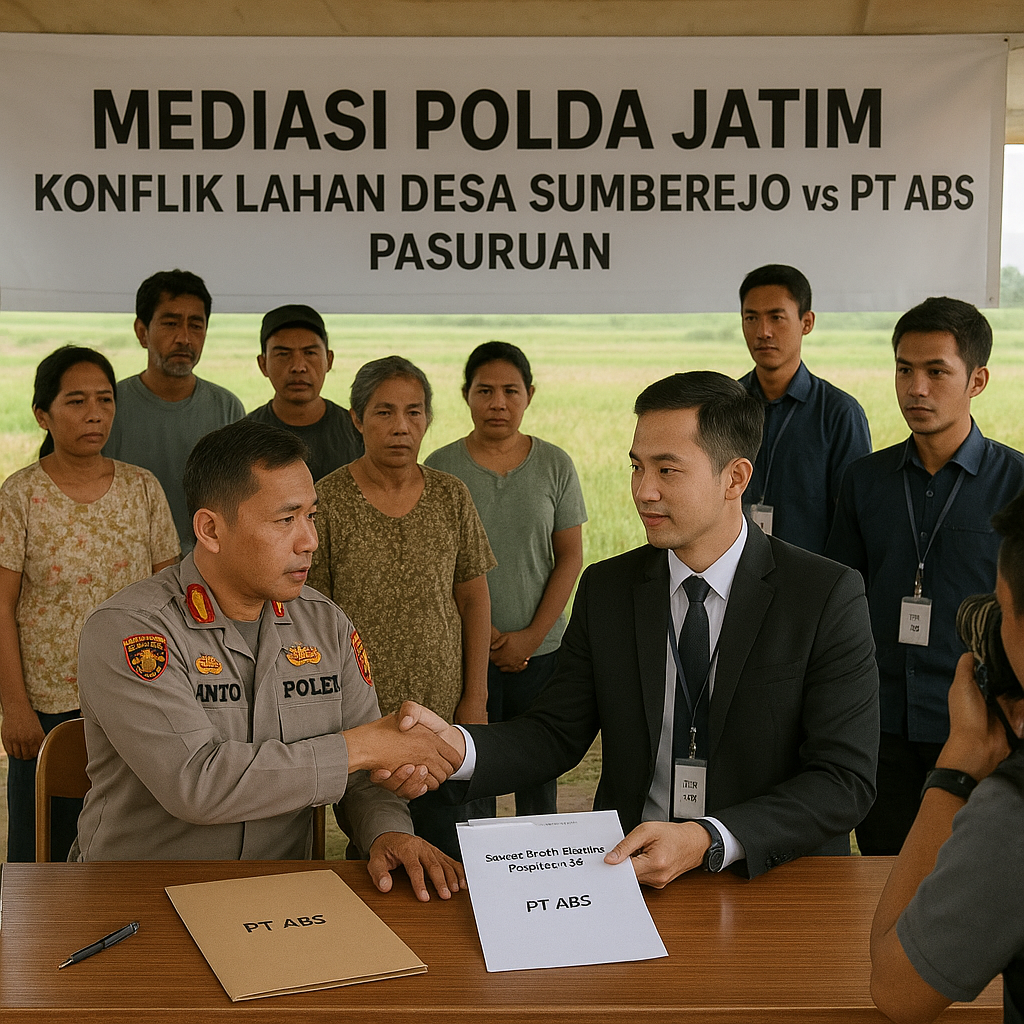 Polda Jatim Gelar Mediasi Akhiri Konflik Warga dan Perusahaan di Pasuruan