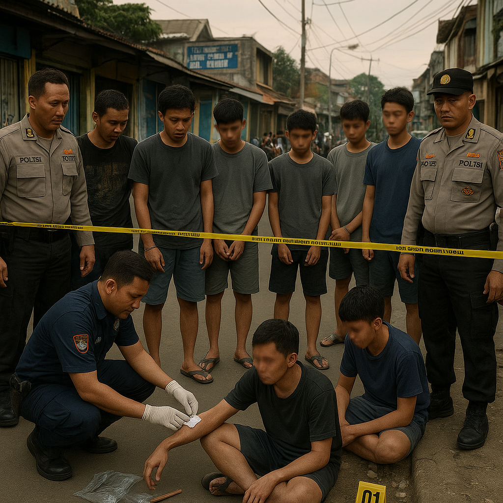 8 Pelaku Tawuran Diamankan di Jatiasih Bekasi, 1 Terluka Dirawat di RS
