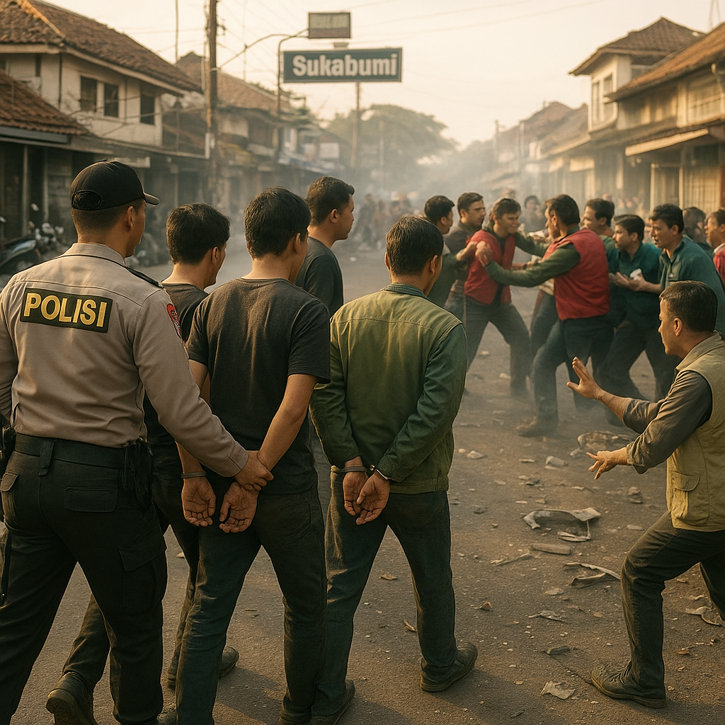 Dua Ormas di Sukabumi Bentrok Usai Mediasi, 5 Orang Diamankan