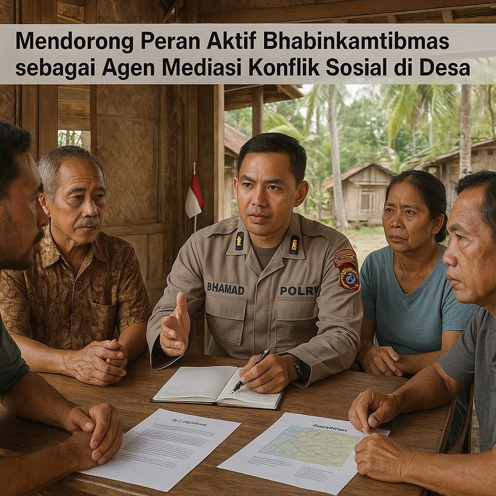 Mendorong Peran Aktif Bhabinkamtibmas sebagai Agen Mediasi Konflik Sosial di Desa