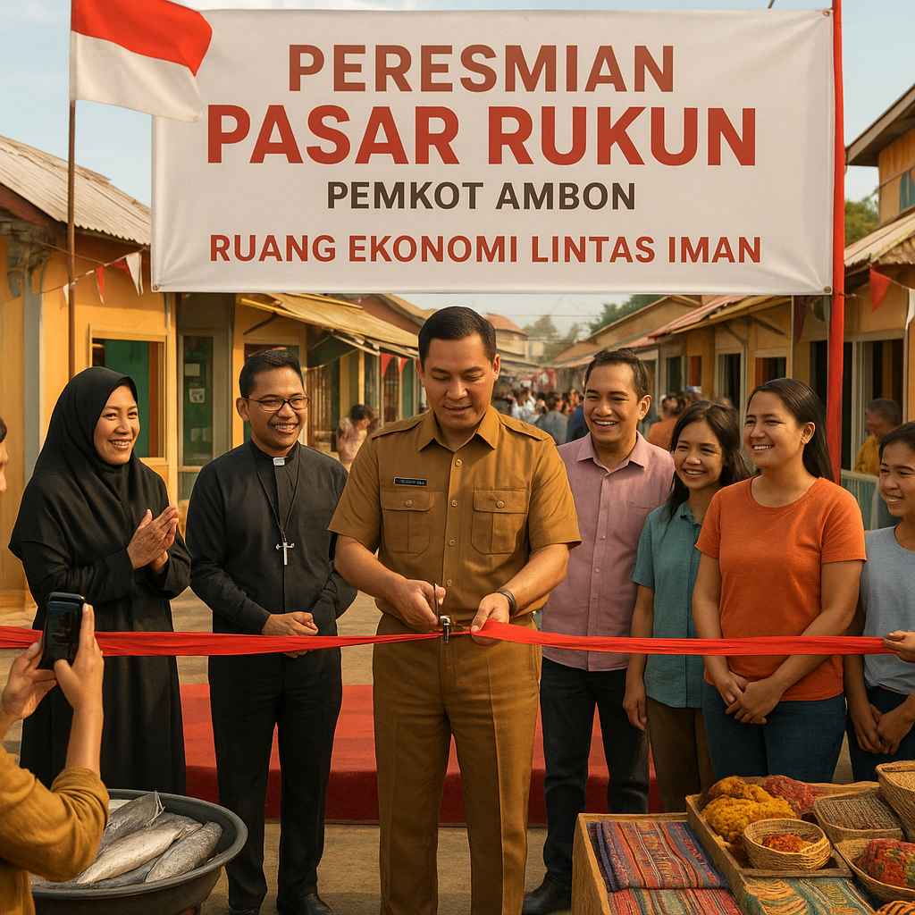Pemkot Ambon Luncurkan Pasar Rukun untuk Pertemuan Ekonomi Lintas Komunitas