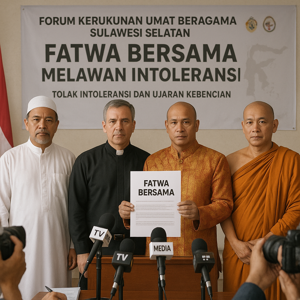 Forum Kerukunan Umat Beragama Keluarkan Fatwa Bersama Lawan Intoleransi di Sulawesi Selatan