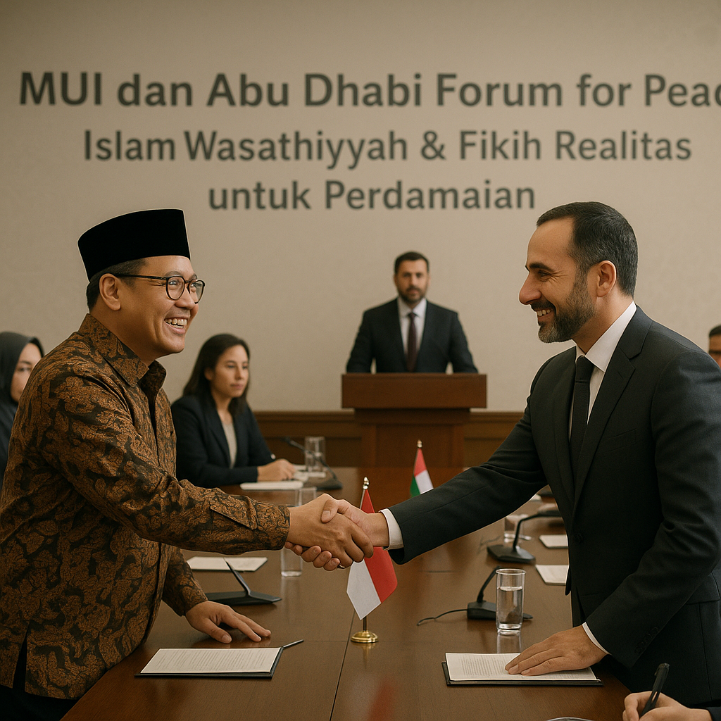 MUI dan Abu Dhabi Forum for Peace Bahas Islam Wasathiyyah dan Fikih Realitas untuk Perdamaian