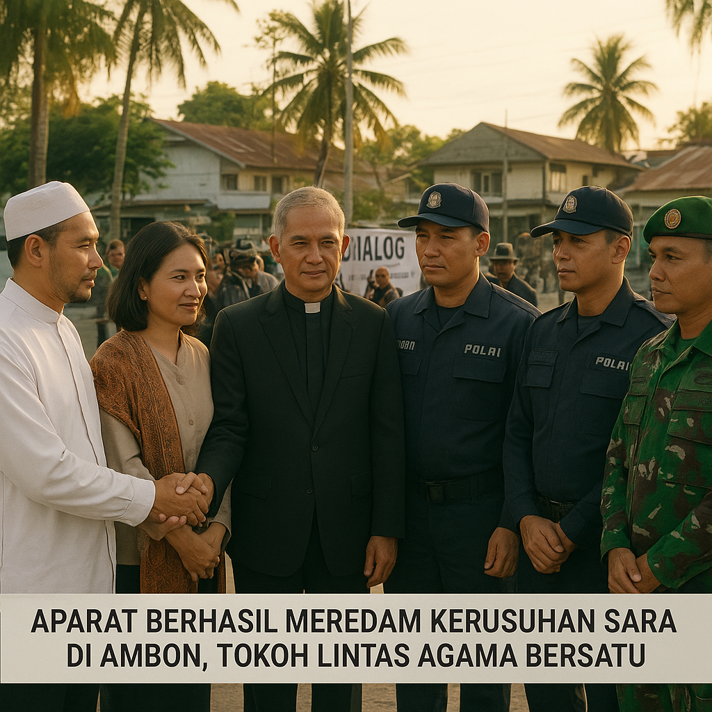 Aparat Berhasil Meredam Kerusuhan SARA di Ambon, Tokoh Lintas Agama Bersatu