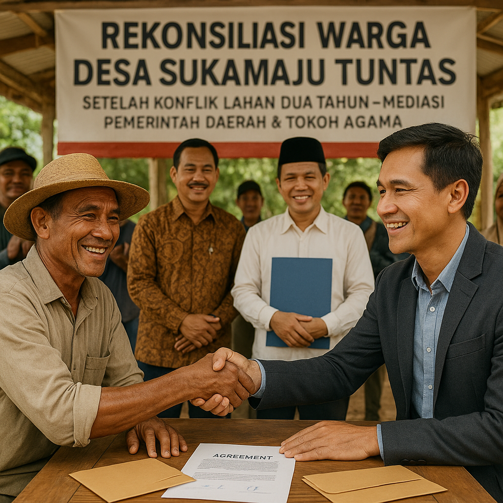 Rekonsiliasi Warga Desa Sukamaju Tuntas Usai Konflik Lahan Berlarut