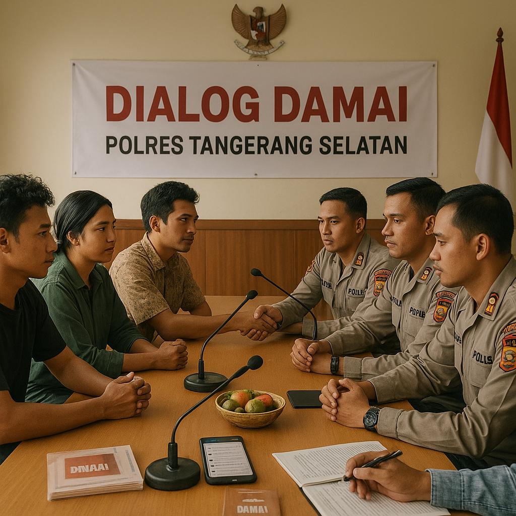 Polres Tangerang Selatan Gelar Dialog Damai Antarkelompok Pemuda