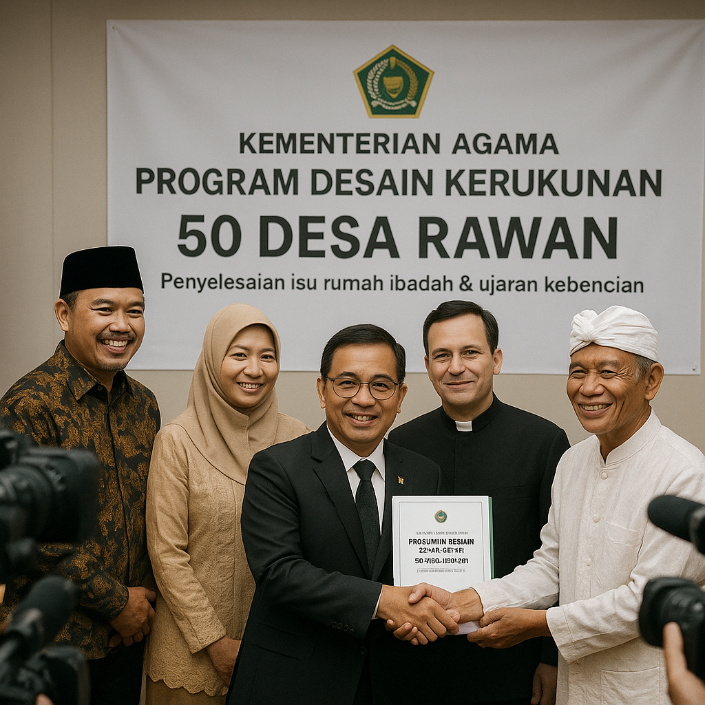 Kementerian Agama Luncurkan Program Desain Kerukunan di 50 Desa Rawan