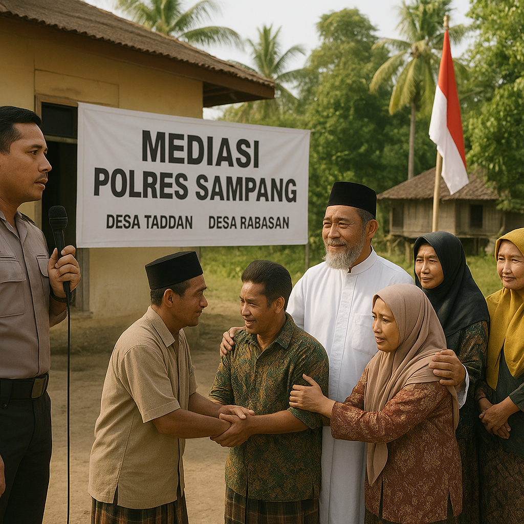 Polres Sampang Mediasi Konflik Antar Desa: Warga Sepakat Hentikan Bentrokan
