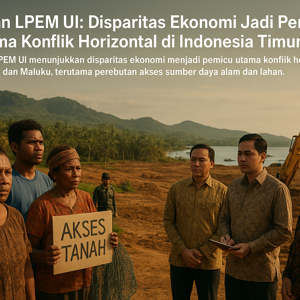 Kajian LPEM UI: Disparitas Ekonomi Jadi Pemicu Utama Konflik Horizontal di Indonesia Timur