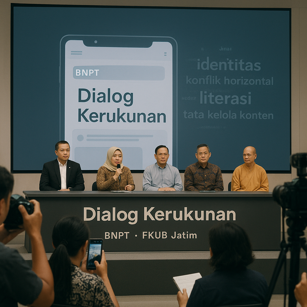 BNPT dan FKUB Jatim Gelar Dialog Kerukunan, Tekankan Peran Media dalam Preventif Konflik