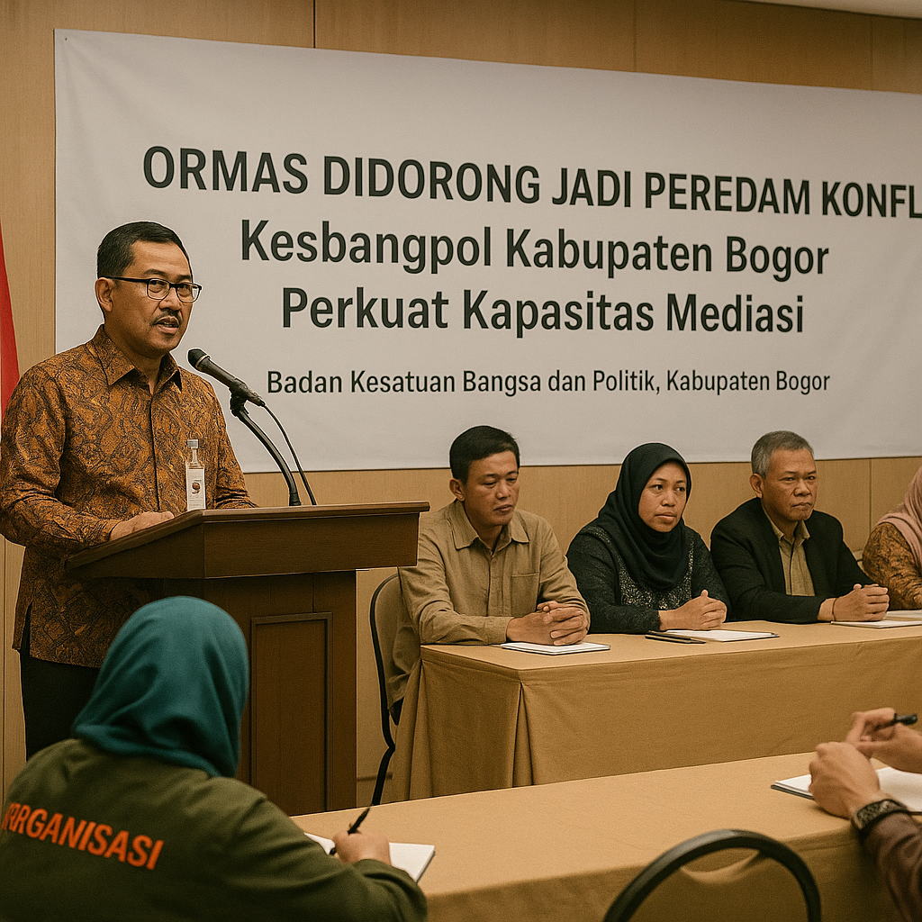Ormas Didorong Jadi Peredam Konflik, Kesbangpol Bogor Gaspol Perkuat Kapasitas Mediasi