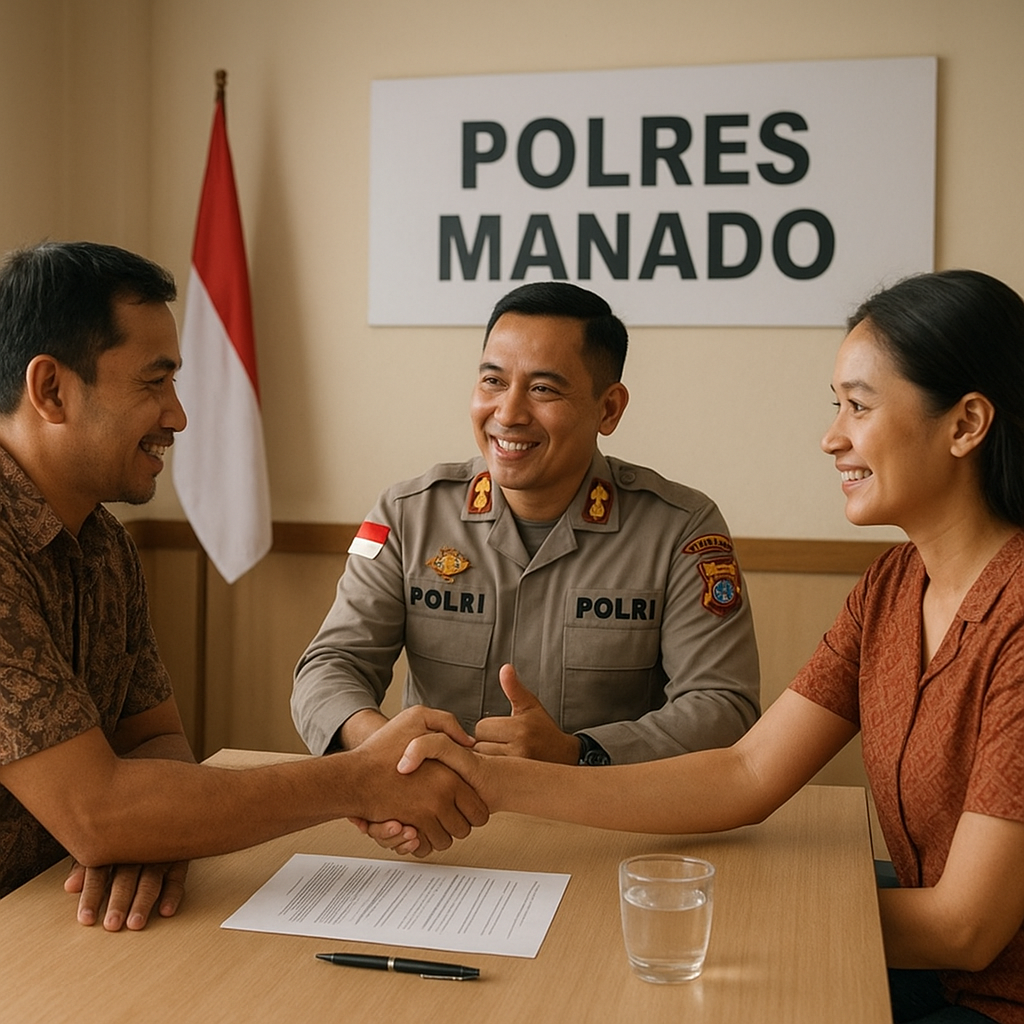 Pendekatan Problem Solving Polisi Selesaikan Kasus Dugaan Penganiayaan di Manado Secara Damai