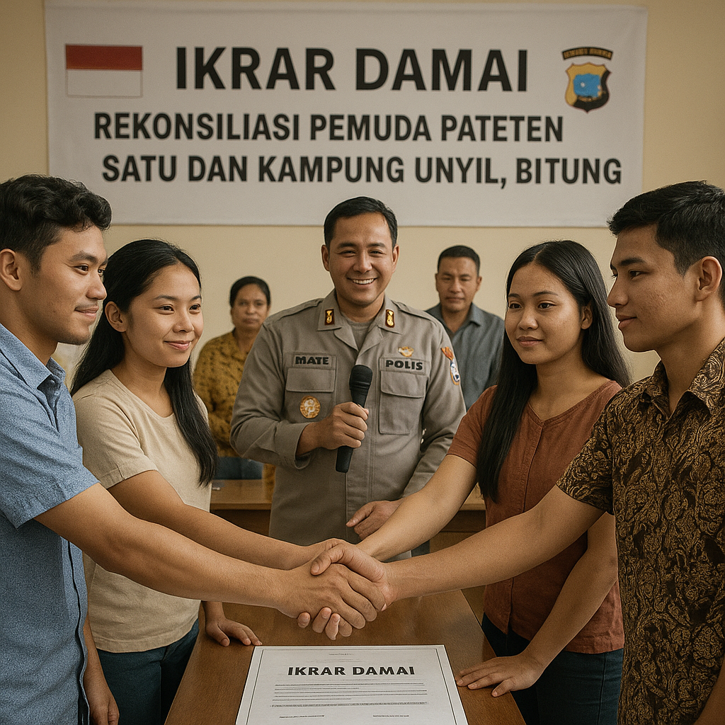 Rekonsiliasi Pemuda Pateten Satu dan Kampung Unyil: Ikrar Damai Akhiri Perseteruan di Bitung
