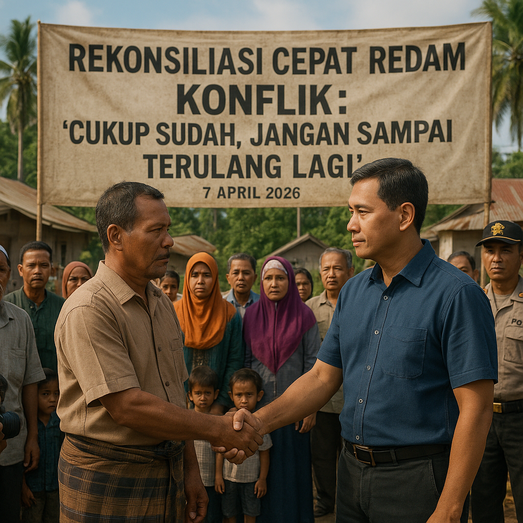 REKONSILIASI CEPAT REDAM KONFLIK: 'CUKUP SUDAH, JANGAN SAMPAI TERULANG LAGI'