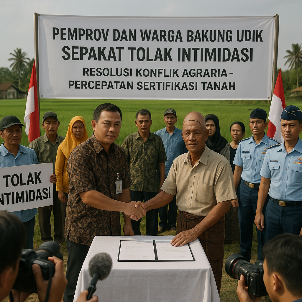 Pemprov dan Warga Bakung Udik Sepakat Tolak Intimidasi dalam Penyelesaian Konflik Agraria