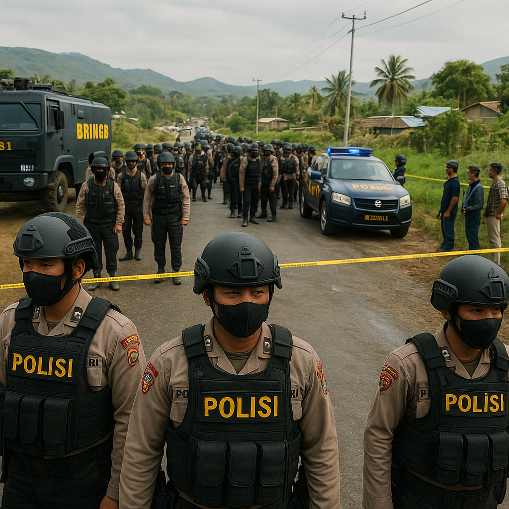 Situasi Kondusif, 100 Personil Polres Kupang Dan Brimob Polda NTT Siaga di Lokasi Bentrok