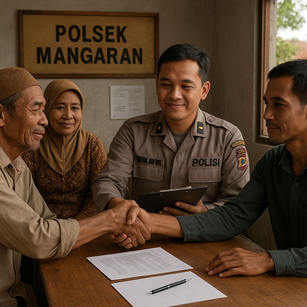 Polsek Mangaran Berhasil Mediasi Kasus Penganiayaan, Kedua Pihak Sepakat Damai Secara Kekeluargaan