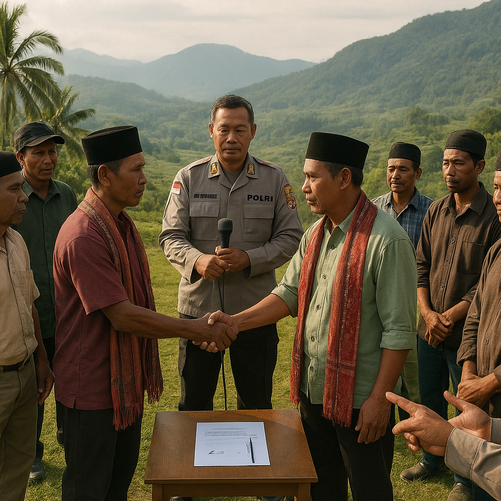 Berakhir Damai, Polisi Mediasi Dua Kelompok yang Berseteru di Gunung Malela