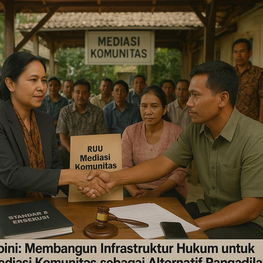 Opini: Membangun Infrastruktur Hukum untuk Mediasi Komunitas sebagai Alternatif Pengadilan