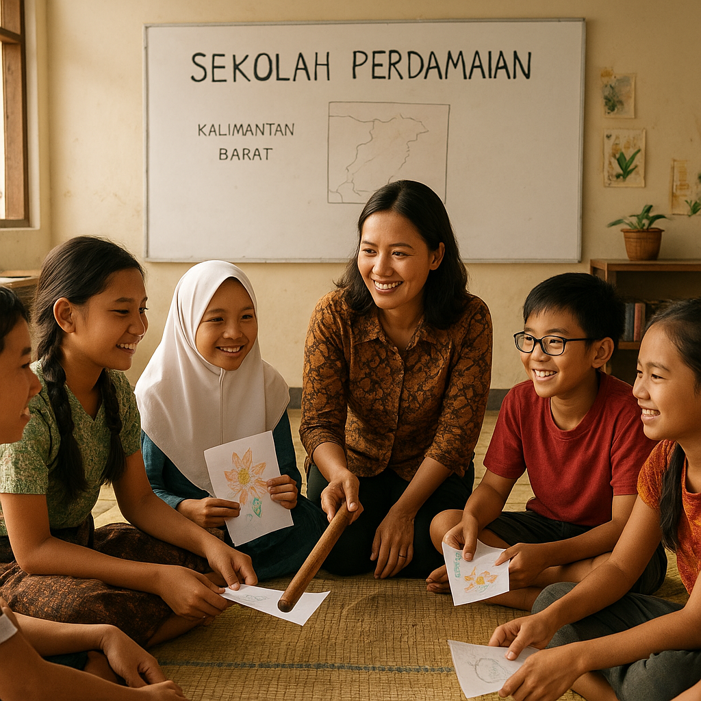 Inisiatif 'Sekolah Perdamaian' di Kalimantan Barat Kurangi Prasangka Antar-Etnis
