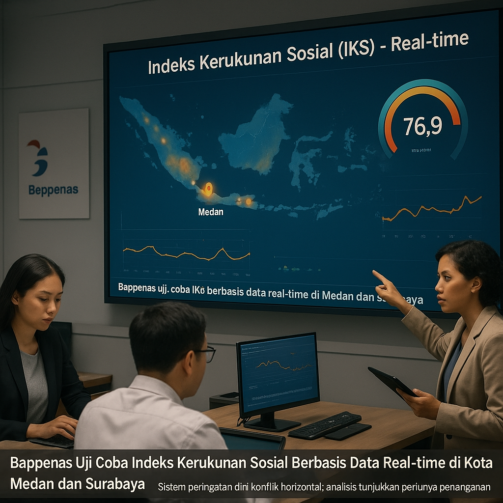 Bappenas Uji Coba Indeks Kerukunan Sosial Berbasis Data Real-time di Kota Medan dan Surabaya
