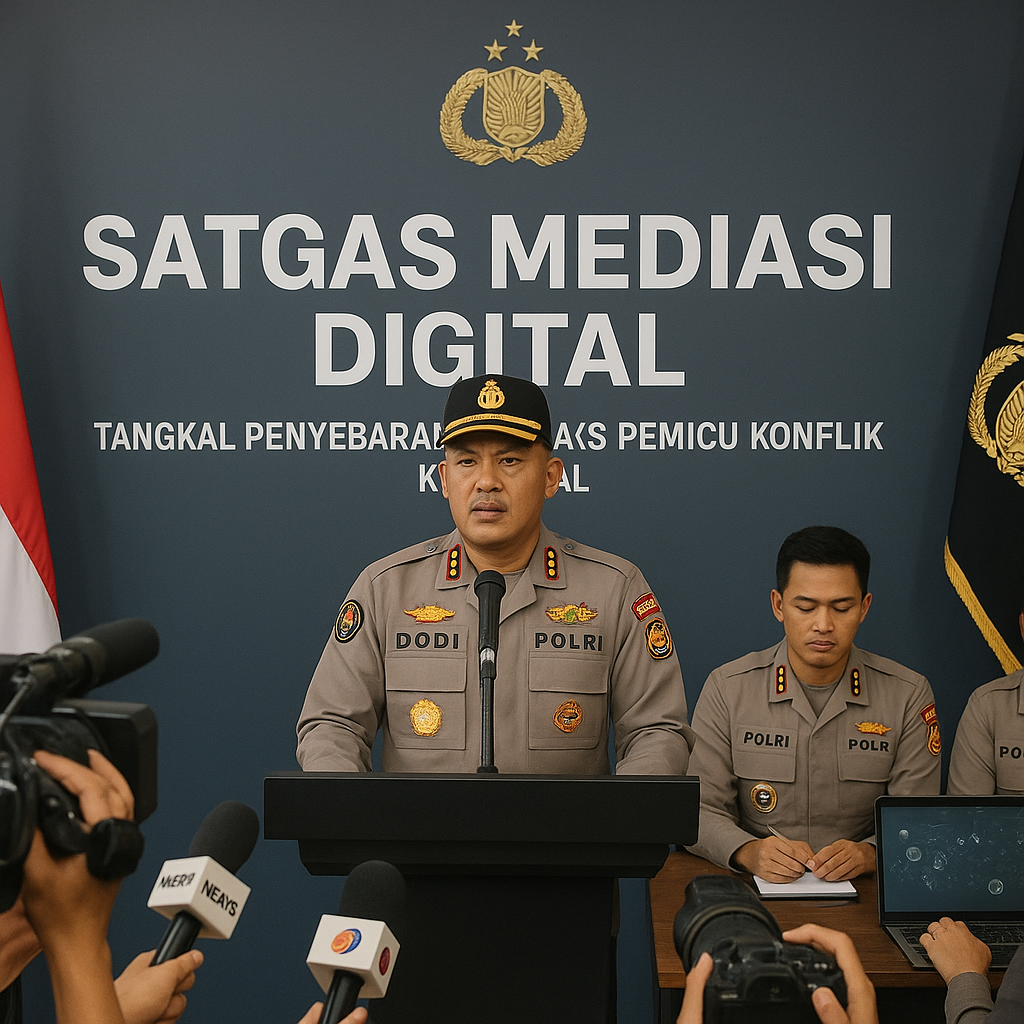 Polri Resmikan Satgas 'Mediasi Digital' untuk Tangkal Penyebaran Hoaks Pemicu Konflik Komunal